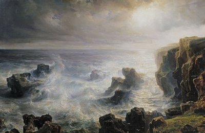 Tempête au large de la côte de Belle-Île - Jean Antoine Theodore Gudin